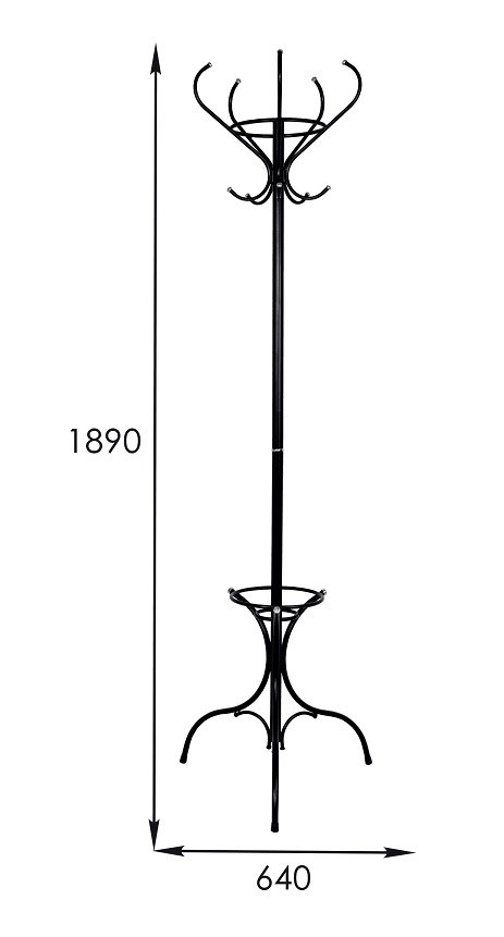Напольная вешалка nika вк4 черный
