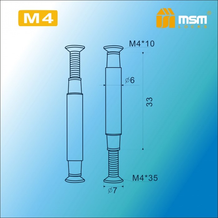 Стяжка мебельная винтовая м4