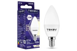 Лампа светодиодная TOKOV ELECTRIС TKE-C37-E14-10-4K, 10Вт, Е14, матовая 78963 - фото 100499