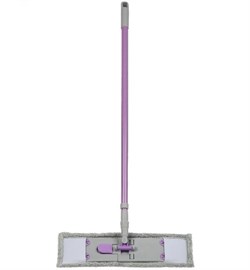Швабра плоская Марья Искусница HD1009 C-mic-15-3517, насадка микрофибра 43х14см, ручка телескопическая 130см, туманно-сиреневая 30343 - фото 101643