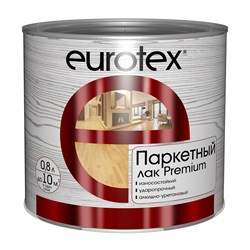 Лак паркетный Eurotex Premium, 0.8л, алкидно-уреатановый, прозрачный, глянцевый 7854 - фото 103094