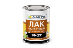 Лак паркетный Лакра ПФ-231, 0.9кг, алкидный, прозрачный, глянцевый 56034 - фото 103130