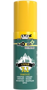 Спрей от комаров, клещей, мошек, слепней (на кожу) NADZOR EXTREME 7в1, 90мл, ДЭТА 30%, с запахом лаванды 86579 - фото 103696