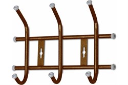 Вешалка настенная NIKA ВНТ3, 85х215х280мм, 3 крючка, стальная, черная 8166 - фото 103837