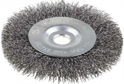 Щетка ЗУБР ЭКСПЕРТ дисковая для точильно-шлифовального станка, витая  0,3 мм, 100 / 12.7 мм - фото 10398