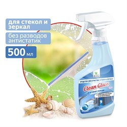 Средство для мытья стекол и зеркал Морская волна Clean&Green CG8137, 500мл, триггер 74045 - фото 104166