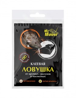 Клеевая ловушка от грызунов Mr.Mouse AR-5169 Домик, 35x21см, 40г, черная 83407 - фото 104316