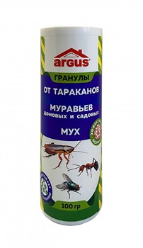 Приманка от муравьев, тараканов, мух ARGUS AR-6122, гранулы, 100г, туба 86222 - фото 104367