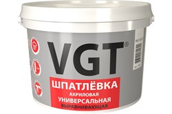 Шпатлевка (шпаклевка) универсальная VGT, акриловая, для наружных и внутренних работ, 1кг 85277 - фото 104891
