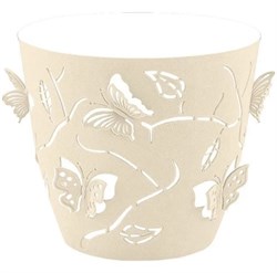 Горшок для цветов Butterflies Plast Team PT401310048, 2.5л, диаметр 175мм, пластиковый, молочный 88570 - фото 104995