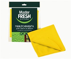 Салфетка для уборки стекол и зеркал Master FRESH С0006171, 30x30см, микрофибра 78711 - фото 105424
