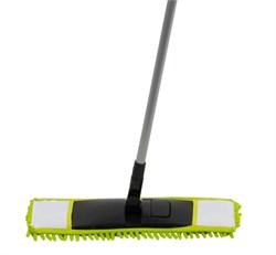 Швабра Рыжий кот 310475 Mop Clean, насадка плоская микрофибра 12x41см с карманами, ручка 110см 34906 - фото 105598