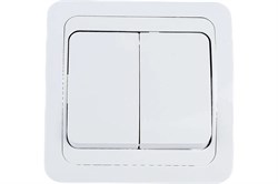 Выключатель IN HOME Classico 2023, двухклавишный, встраиваемый, белый 48470 - фото 106076