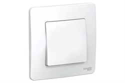 Выключатель SYSTEM ELECTRIC Blanca ВLNVS006101, одноклавишный, встраиваемый, белый 41382 - фото 106184
