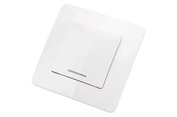 Выключатель SYSTEM ELECTRIC Blanca ВLNVS006111, одноклавишный, встраиваемый, белый, с подсветкой 41383 - фото 106187