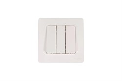 Выключатель SYSTEM ELECTRIC Blanca ВLNVS100501, трехклавишный, встраиваемый, белый 41387 - фото 106193
