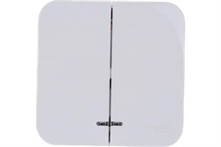 Выключатель SYSTEM ELECTRIC Blanca ВLNVA065111, двухклавишный, накладной, белый, с подсветкой 41379 - фото 106433