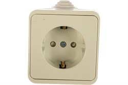 Розетка IN HOME Aqua 3113, одноместная, накладная, белая, с заземлением, полугерметичная 55451 - фото 106715