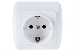 Розетка LEZARD Demet 711-0200-122, одноместная, накладная, белая, с заземлением 64198 - фото 106744