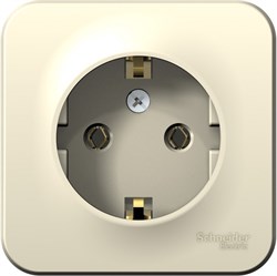 Розетка SYSTEM ELECTRIC Blanca BLNRA010112, одноместная, накладная, молочная, с заземлением 41390 - фото 106795