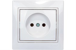 Розетка LEZARD MIRA 701-0202-121, одноместная, встраиваемая, белая, без заземления 18584 - фото 106991