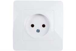 Розетка SYSTEM ELECTRIC Blanca BLNRS000014, одноместная, встраиваемая, титан, без заземления 41399 - фото 107080