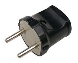 Вилка прямая IN HOME 4242, 10A, 220-230В, IP20, без заземления, черная 64231 - фото 107510
