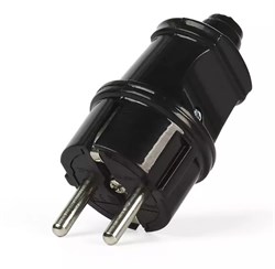 Вилка прямая SmartBuy SBE-16-P01-b, 16А, 250В, IP20, с заземлением, черная 54464 - фото 107536