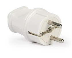 Вилка прямая SmartBuy SBE-16-P01-w, 16А, 250В, IP20, с заземлением, белая 54401 - фото 107539