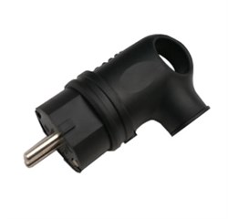 Вилка угловая IN HOME 9220, 16A, 220-230В, IP44, с заземлением, каучук, черная 62427 - фото 107667