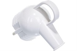 Вилка угловая Lezard Accessories 715-0203-602, 16А, 250В, IP20, с заземлением, с ручкой, АБС-пластик, бело-черная 27852 - фото 107676