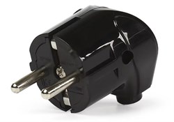 Вилка угловая SmartBuy SBE-16-P02-b, 16А, 250В, IP20, с заземлением, черная 54408 - фото 107711