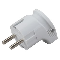 Вилка угловая ЭРА Vx3-W Б0039678, 16А, 220-230В, IP20, с заземлением, белая 65753 - фото 107785