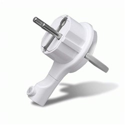 Вилка-невидимка угловая UNIVersal, 16А, 250В, IP20, с заземлением, плоская, АБС-пластик, белая 30629 - фото 107800