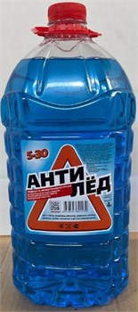 Жидкость антиобледенительная (незамерзайка) Антилед, без аромата, -30°C, 5л, синий 83882 - фото 108182
