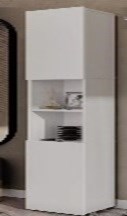 Шкаф-пенал кухонный 1760x286x269мм, белый 90919 - фото 108183