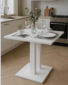 Стол обеденный На двоих 650x650x760мм, белый 90896 - фото 108221