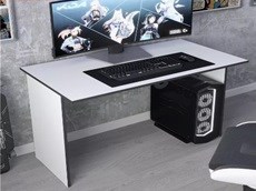 Стол письменный 1075x550x750мм, белый, черная кромка 90917 - фото 108225