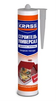 Клей монтажный KRASS, 300мл, универсальный, 300мл, белый 83354 - фото 108302