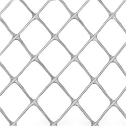 Сетка заборная З-40/1,5/10, ячейка 40x40мм, высота 1.5м, пластиковая, серый, в рулоне 10м 80154 - фото 108793