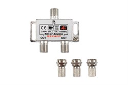Разветвитель (делитель) антенный, REXANT 05-6101, на 2 выхода, под F-разъем+ 3 F-разъема в комплекте 46644 - фото 108935