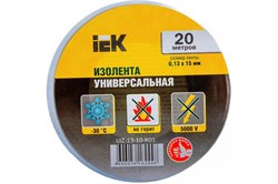 Изолента IEK UIZ-13-10-20М, 15ммx20м, ПВХ, цвет в ассортименте 59643 - фото 109188