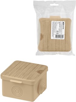 Коробка распределительная TDM SQ1401-0711, для открытой проводки, 50х65х65, крепление крышки на защелке, сосна 55014 - фото 109871
