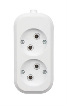 Колодка для удлинителя REXANT 11-8701, двухместная, 6А, 250В, IP20, без заземления, белая 68426 - фото 110329