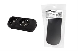 Колодка для удлинителя TDM 1806-0423 Народная, двухместная, 16А, 250В, IP20, с заземлением, АБС-пластик, черная 39838 - фото 110440