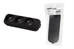 Колодка для удлинителя TDM 1806-0425 Народная, трехместная, 10А, 250В, IP20, без заземления, АБС-пластик, черная 39840 - фото 110441