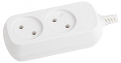 Колодка для удлинителя ЭРА KX-2 Б0028330, двухместная, 10А, 220В, IP20, 2200Вт, без заземления, под пайку, АБС-пластик, белая 60261 - фото 110568