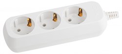 Колодка для удлинителя Эра КХ-3е, трехместная, 16A, 220-230В, IP20, 3500Вт, с заземлением, белая 60325 - фото 110580