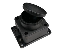 Розетка кабельная IN HOME ASD 9321 2P+PE, 220В, переносная, одноместная, с заземлением, с заглушкой, каучук, черная 62429 - фото 110815