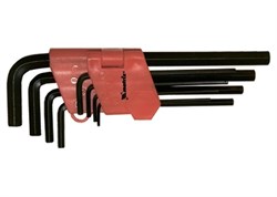 Набор ключей имбусовых HEX, 1,5–10 мм, CrV, 9 шт., удлиненные MATRIX - фото 11405
